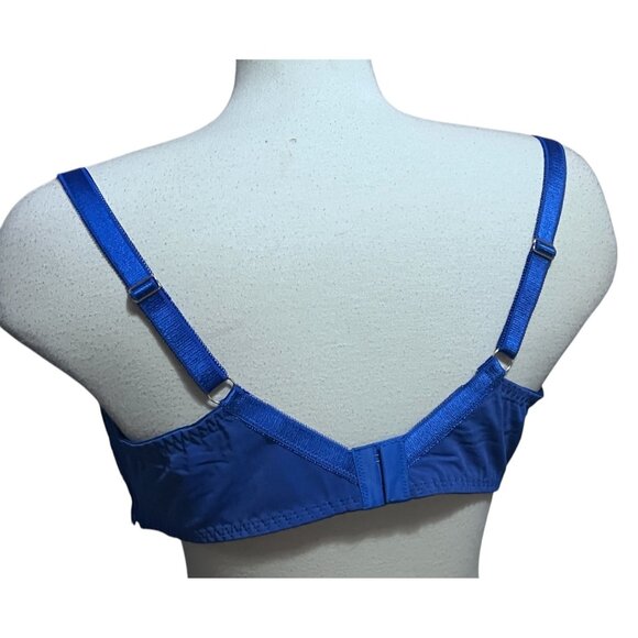 Fredericks of Hollywood NWT Sandie Demi Underwire Lace Bra Sz 42D Blue & Beige - Picture 2 of 15